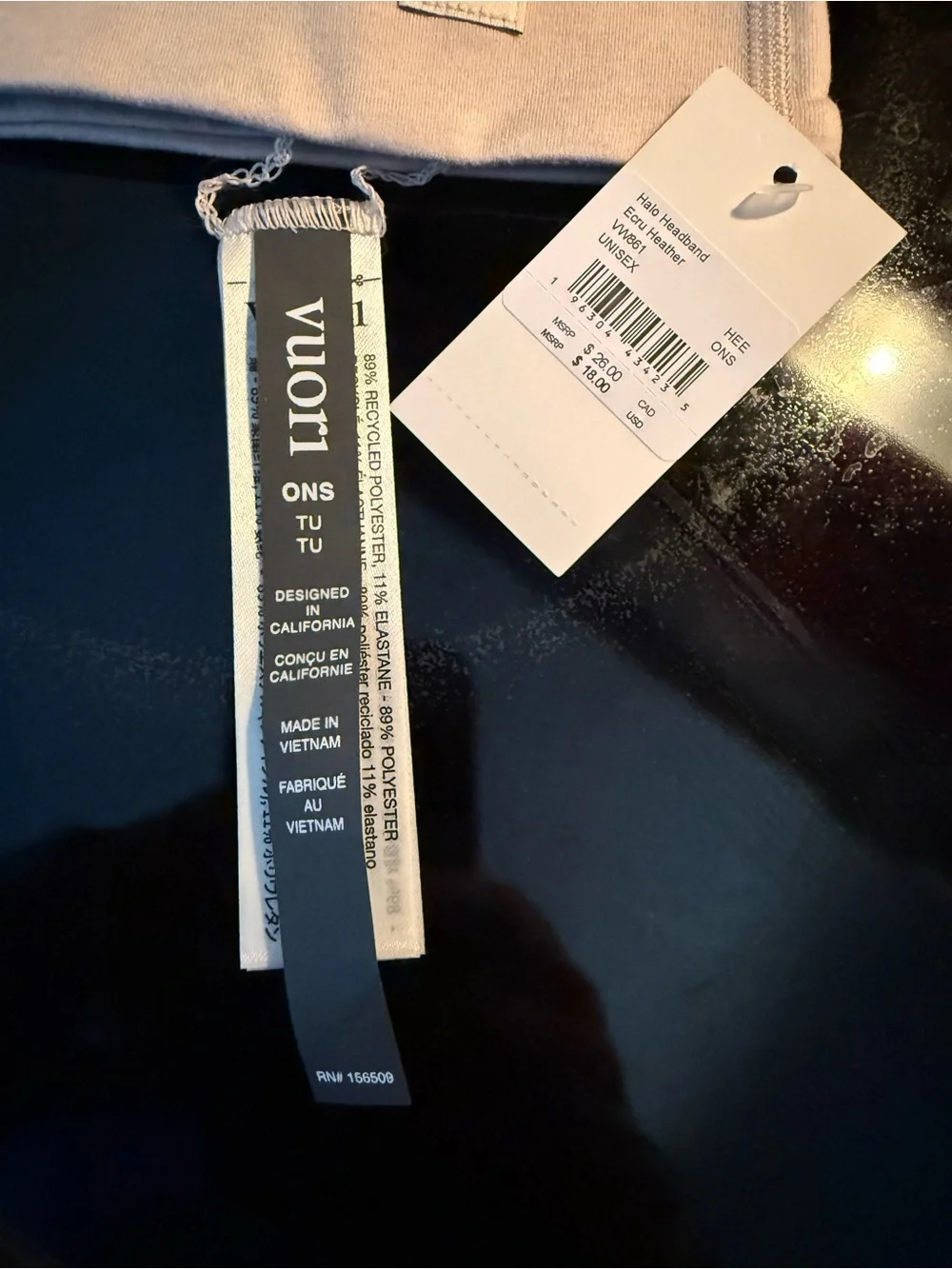 Vuori Halo Headband Ecru Heather